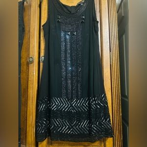 Black cocktail evening dress